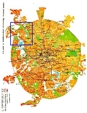 Transporte mapa de Moscovo