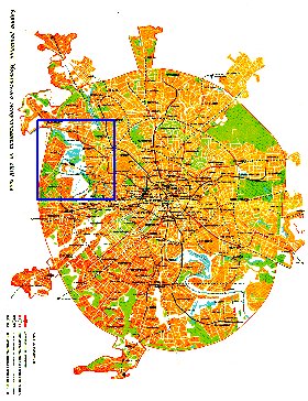 Transporte mapa de Moscovo