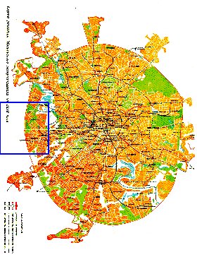 Transporte mapa de Moscovo