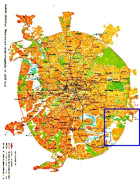 Transporte mapa de Moscovo