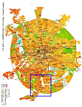 Transporte mapa de Moscovo