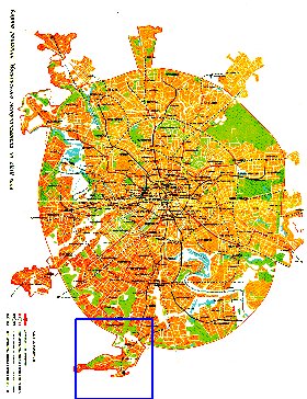 Transporte mapa de Moscovo