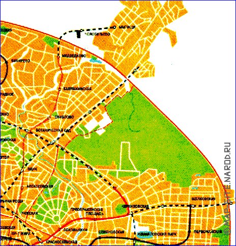 Transporte mapa de Moscovo