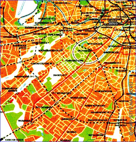 Transporte mapa de Moscovo