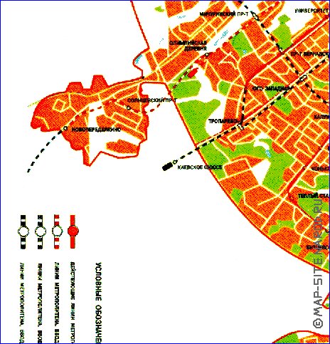 Transporte mapa de Moscovo