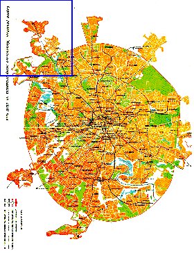 Transporte mapa de Moscovo