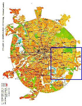 Transporte mapa de Moscovo