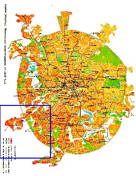 Transporte mapa de Moscovo