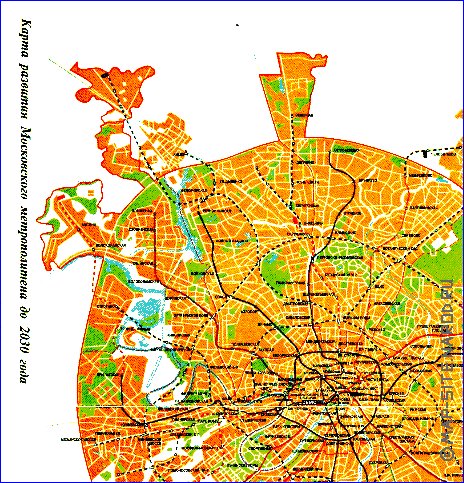 Transport carte de Moscou