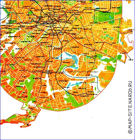 Transporte mapa de Moscovo