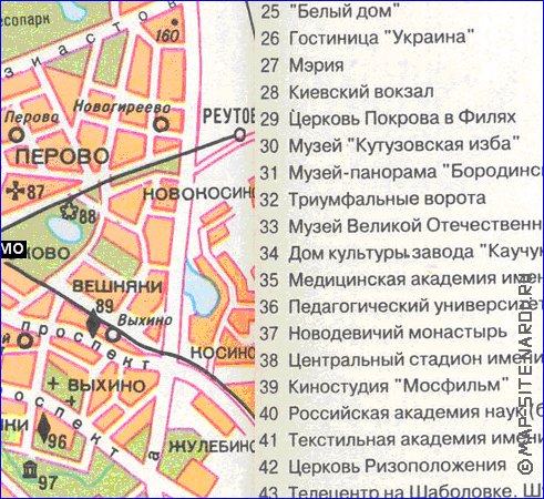 carte de Moscou