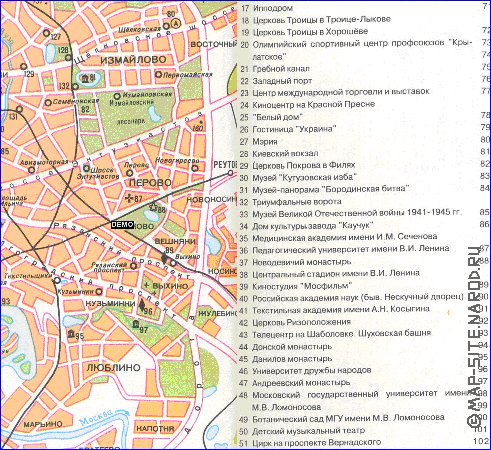 carte de Moscou