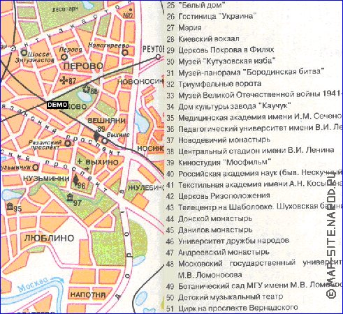 carte de Moscou