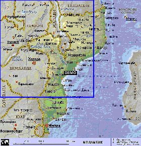 mapa de Mocambique