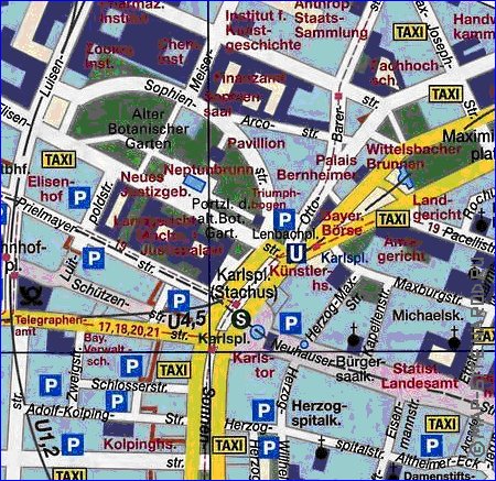 mapa de Munique em alemao